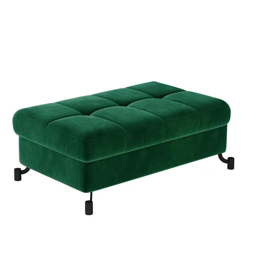 Elegantiškas pufas su plieninėmis kojelėmis