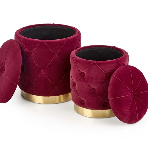 Tamsiai raudonos ir auksinės kėdės – puikus akcentas jūsų interjerui