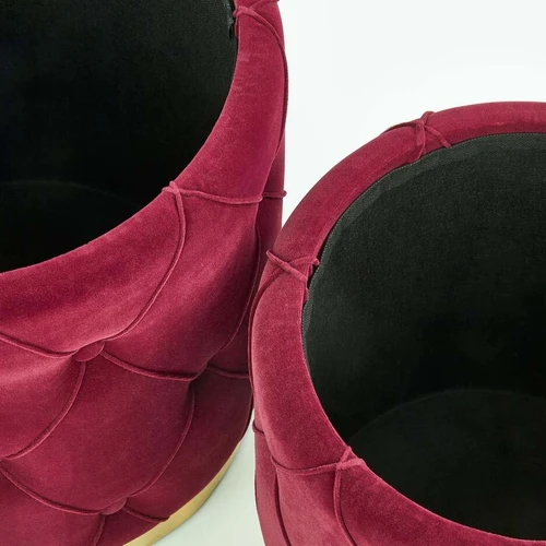 Stylūs dviejų rinkinio kėdės tamsiai raudona/auksinė spalva