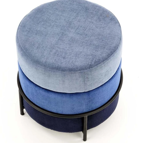 Modernios kėdės su milteliniu plienu ir mėlynu audiniu