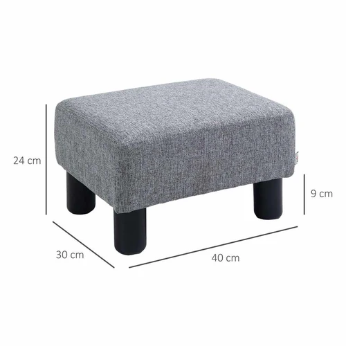 Pufas Homcom 40x30x24cm., pilkos/juodos spalvos - Pufai