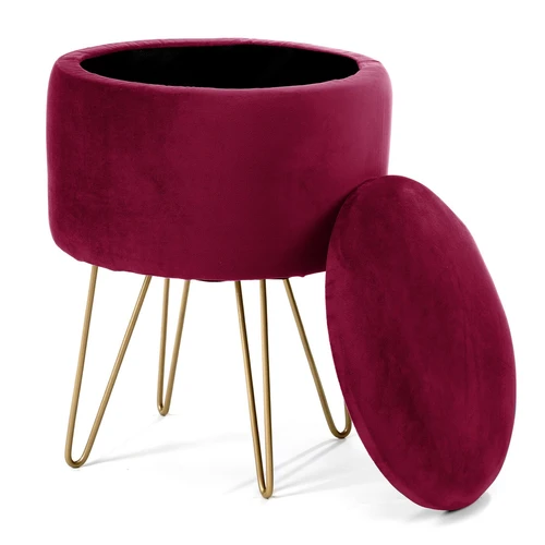 Modernus pufas su atidaromu dangteliu