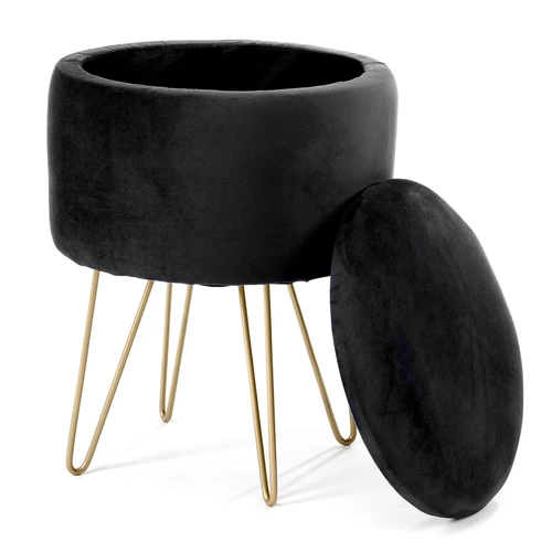 Modernus pufas su atidaromu konteineriu