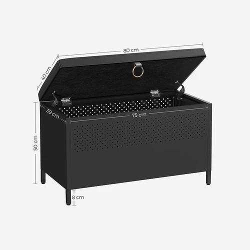 SONGMICS kėdutė su ratukais ir daiktų skyreliu