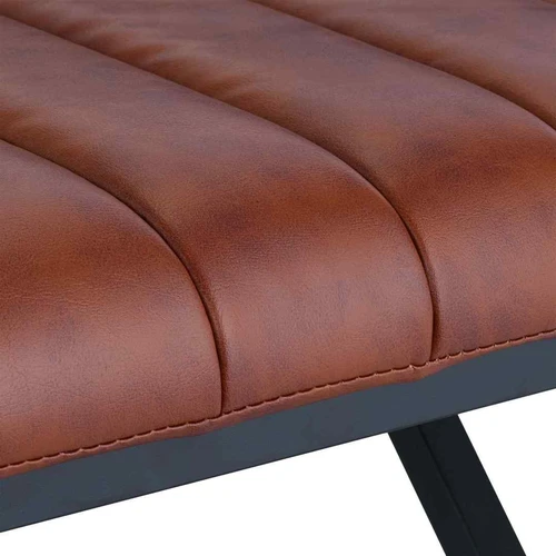 Pufas Relaxdays 10049957.0, Juoda/ruda, 47 × 46 × 42 cm - Pufai