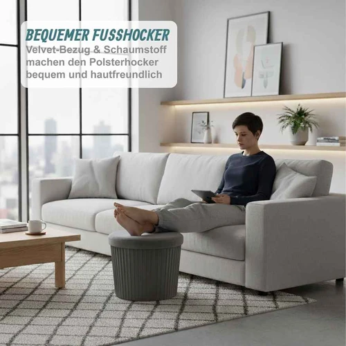 Pufas Relaxdays 10051827_709, 38 × 38 × 38 cm - Pufai