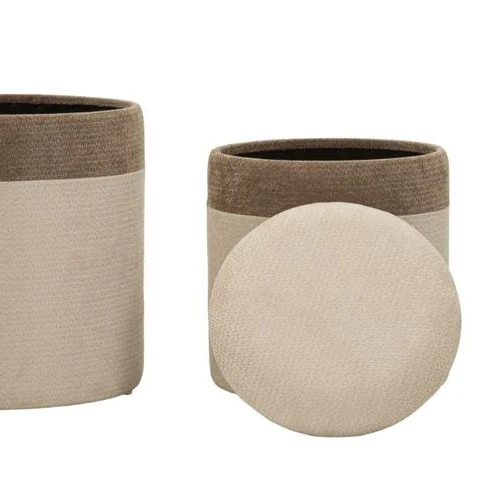 Pufų komplektas, 3 vnt, Ø 39 × 47 cm, 35 × 38 cm, 31 × 33 cm - Pufai