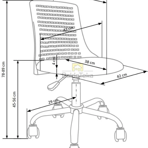 Reguliuojamo aukščio kėdės su 80 kg apkrova