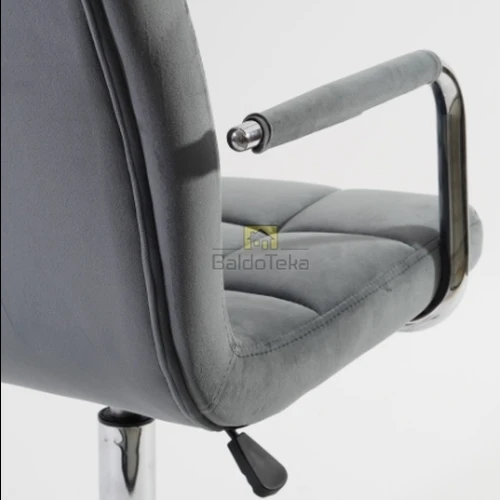 Moderni kėdė pilka spalva, aksominis audinys