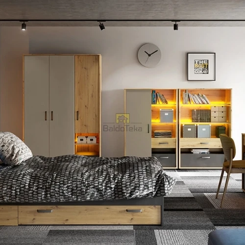 Patogi lova su LMDP grotelėmis ir stiliaus akcentais