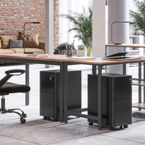 Juoda plieninė biuro spinta