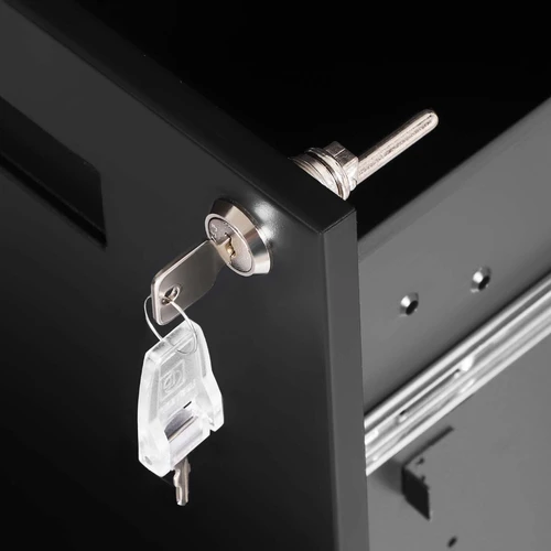 Praktiška plieninė kartoteka su 2 stalčiais