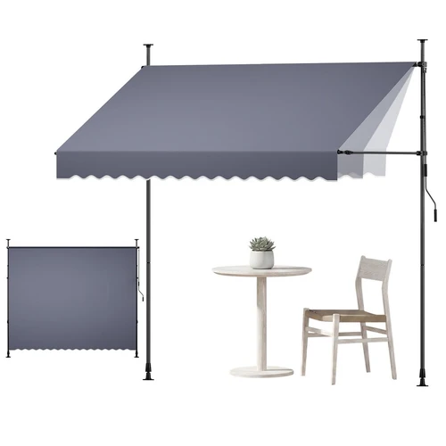 Rankinė markizė VEVOR SDA300120-S, reguliuojamas aukštis, 300 × 110–150 × 210–310 cm