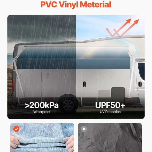 Rankinis 18' ištraukiamas RV tentų komplektas, aliuminio rėmas, mėlynas - Lauko skėčiai