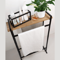 Rankšluosčių ir smulkių daiktų laikiklis voniai ar terasai