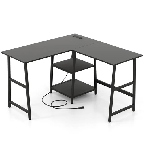 Rašomasis stalas 120x120x75cm., juodos spalvos