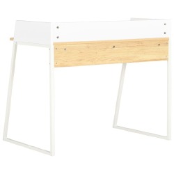 Rašomasis stalas, baltos ir ąžuolo spalvos, 90x60x88cm - Darbo stalai