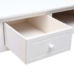 Rašomasis stalas, baltos spalvos, 110x45x76 cm, mediena - Rašomieji stalai