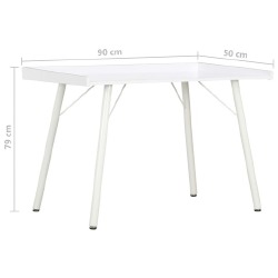 Rašomasis stalas, baltos spalvos, 90x50x79cm - Darbo stalai