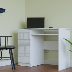 Balta blizgi rašomojo stalo sprendimas su MDP medžiaga