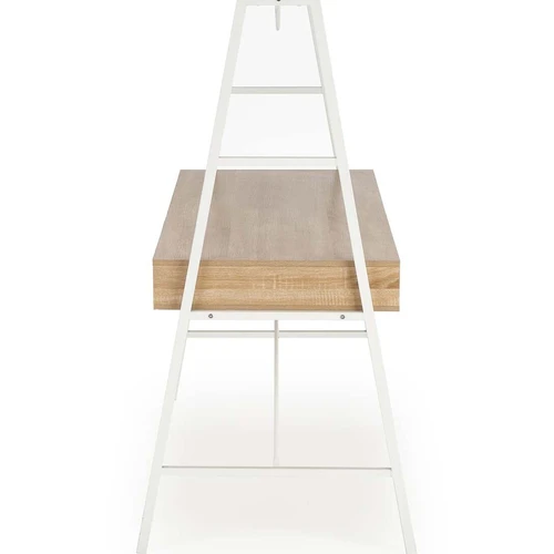 Stalas iš melamino ir plieno, patvarus ir stilingas