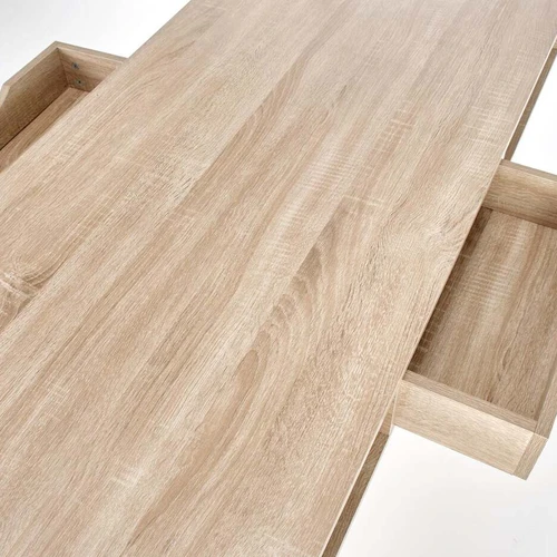 Dvigubas darbo stalas Sonoma ąžuolo ir baltos spalvos