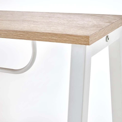 Dvigubas stalas su milteliniu dažymu, idealus darbo erdvei