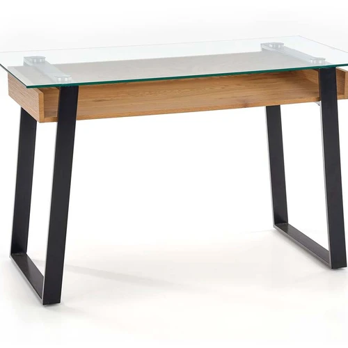 Kompaktiškas stalas 120x60x75 cm auksinio ąžuolo atspalviu