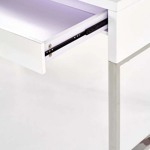 Stilinga 120x60x76 cm spinta su blizgiu MDF ir chromuotu plienu