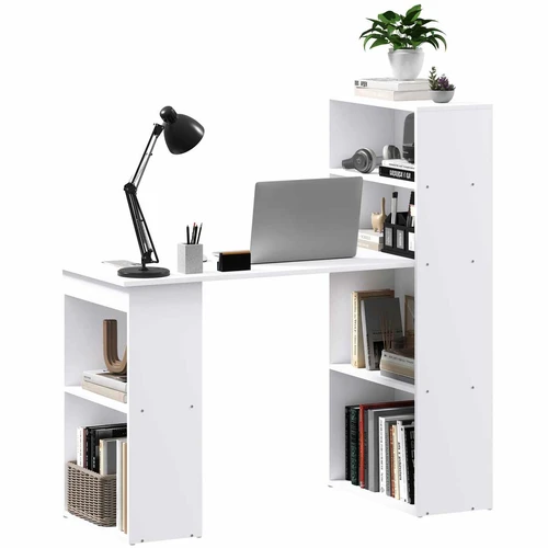 Rašomasis stalas Homcom 120x55x120cm., baltos spalvos