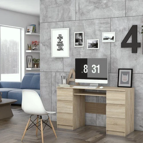 Ergonominis rašomasis stalas su ištraukiama klaviatūros lenta