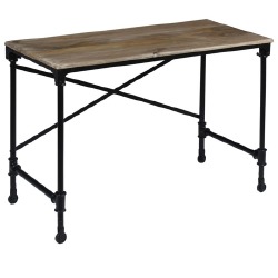 Rašomasis stalas, mango mediena ir plienas, 110x50x96cm - Darbo stalai