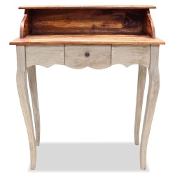 Rašomasis stalas, masyvi perdirbta mediena, 80x40x92cm - Darbo stalai