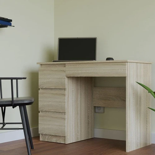 Kairinis rašomasis stalas su MDP plokšte