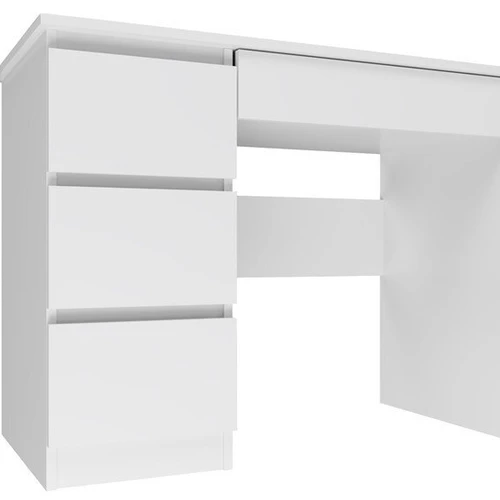 Erdvus baltas rašomasis stalas su matine apdaila