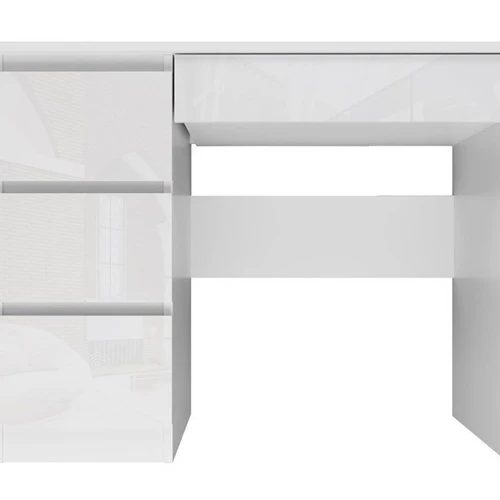 Ergonominis kairinis rašomasis stalas su 3 stalčiais