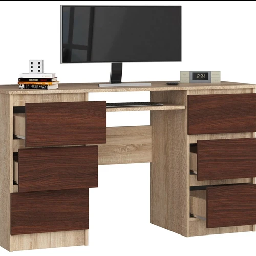 Tvirtas rašomasis stalas su atsparia dėžių sistema