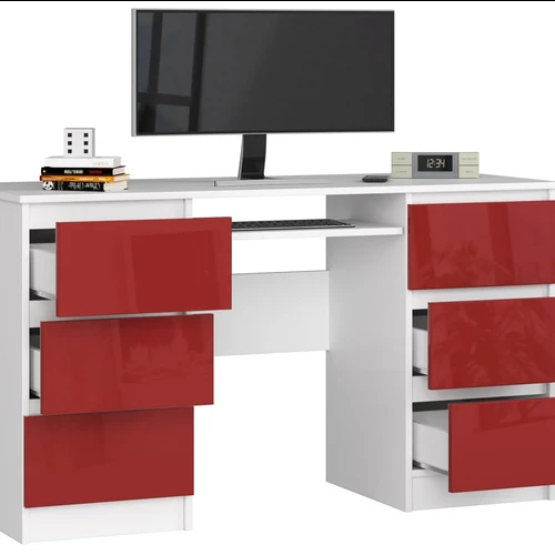 Patvarus stalas su stalčiais ir klaviatūros lenta