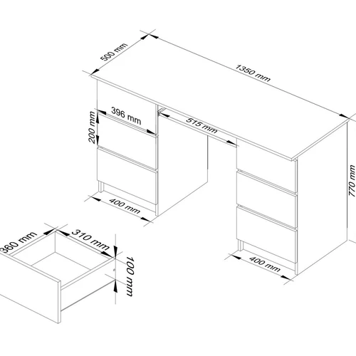 Lengvai surinkiamas stalas su vadovu