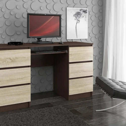 Kompiuterio stalas su ABS apvadu ir 16 mm lenta