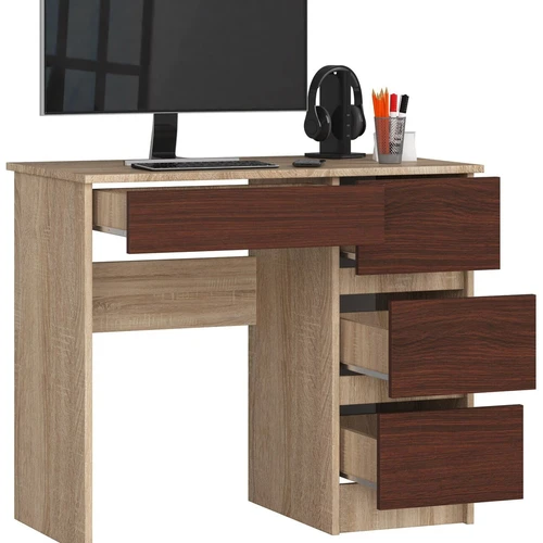 Talpus ir funkcionalus rašomasis stalas A-7 su 4 stalčiais