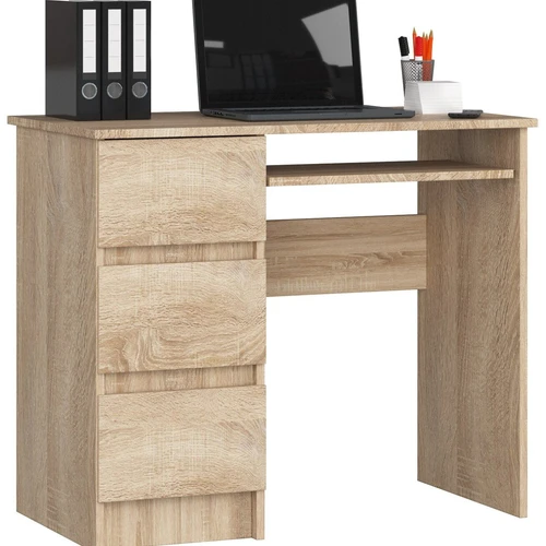 Rašomasis stalas NORE A-6, kairinis, ąžuolo spalvos