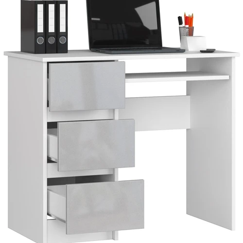 Kompiuterinis stalas su 3 stalčiais ir klaviatūros lenta