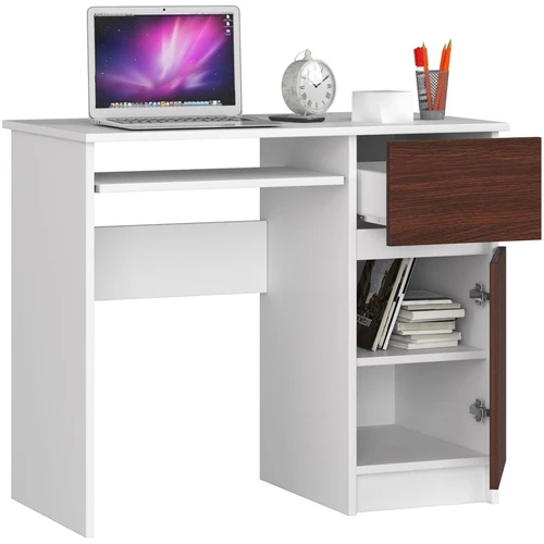 Ergonomiškas rašomasis stalas su klaviatūros lenta ir stalčiais