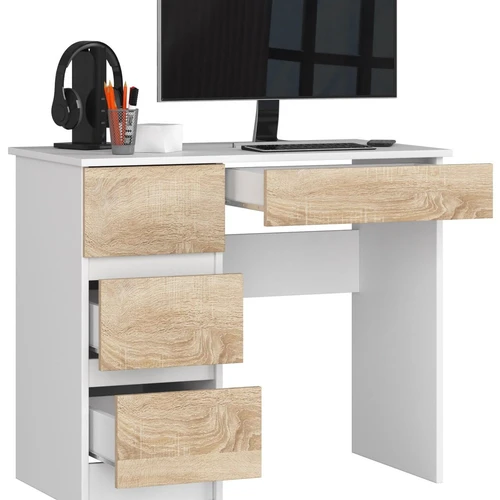 Ergonominis kompiuterio stalas su 4 stalčiais