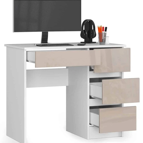 Modernus stalas su judančiais stalčiais ir klaviatūros lenta