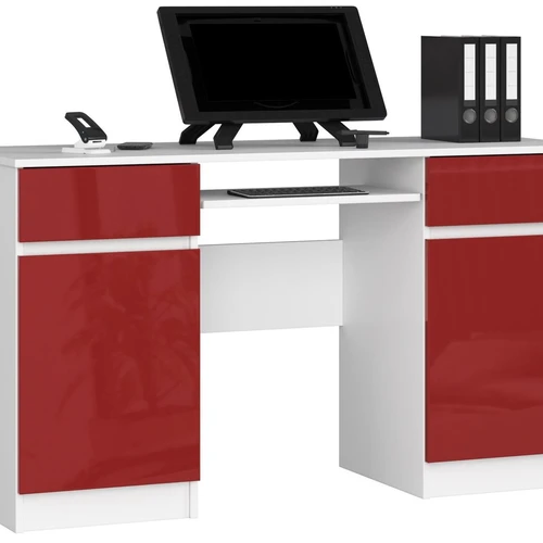 Rašomasis stalas NORE A5, baltas/raudonas