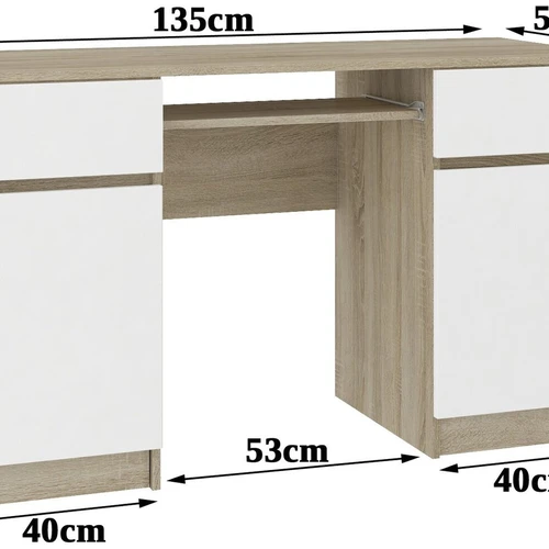 Šiuolaikiškas stalas su įdomiu spalvų deriniu ir tvirtu pagaminimu