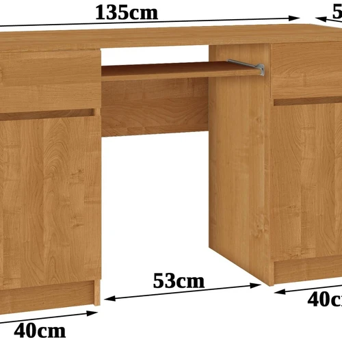Ergonomiškas biuro stalas su ABS briaunomis