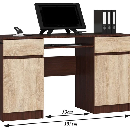 Modernus rašomasis stalas su daug vietos ir lengvu surinkimu